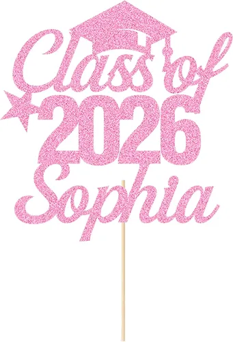 Miniatura 10 de Decoración personalizada para tartas de graduación de clase de 2026, regalos de graduación, felicitaciones, decoración para tartas, decoración