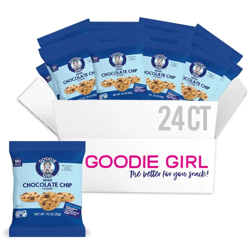 Miniatura 12 de Goodie Girl - Mini galletas de azúcar morena, galletas sin gluten para niños, paquetes de 100 calorías, sin maní, envueltas individualmente