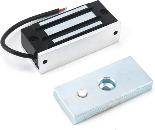 Miniatura 4 de QWORK Cerrajo eléctrico magnético, paquete de 2, 60 kg 130 lb de fuerza de retención, cerrojo eléctrico magnético para sistema de control de acceso