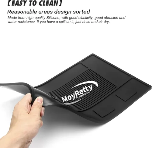 Miniatura 6 de MoyRetty Tapete organizador magnético de peluquero para cortapelos (17.7 x 11.8 pulgadas), almohadilla de silicona profesional antideslizante
