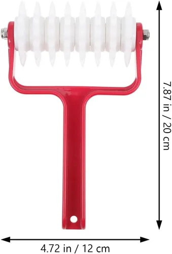 Miniatura 3 de BESTOYARD Rodillo de masa de pizza 7.87 x 4.72 x 1.96 pulgadas, dispositivo de cocina con perforador uniforme para preparación uniforme de corteza