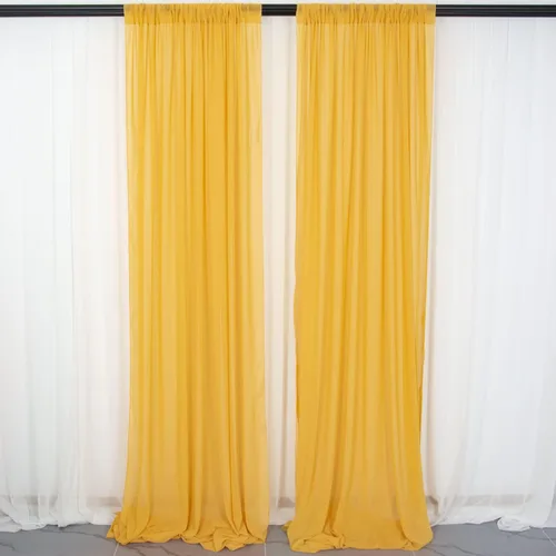Miniatura 51 de DUOBAO Cortina de gasa naranja transparente de 10 pies, 2 paneles de 29 x 120 pulgadas, cortinas de tela de gasa para ceremonia de boda, cortinas