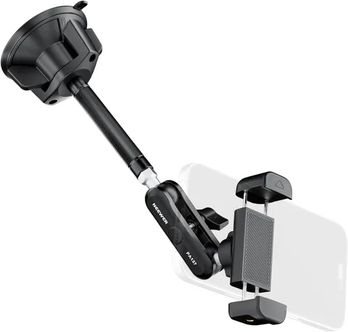 Miniatura 11 de NEEWER Soporte de ventosa para cámara de 6 pulgadas con brazo mágico de cabeza de bola, soporte de ventosa de metal en el tablero del parabrisas