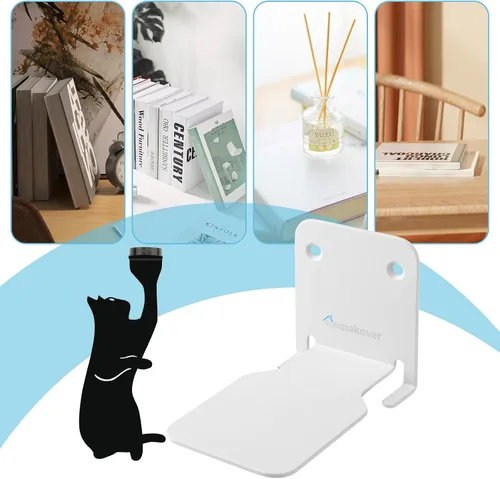 Miniatura 4 de Estanterías flotantes invisibles con decoración magnética para gatos, organizadores de libros de alta resistencia, estantería montada en la pared