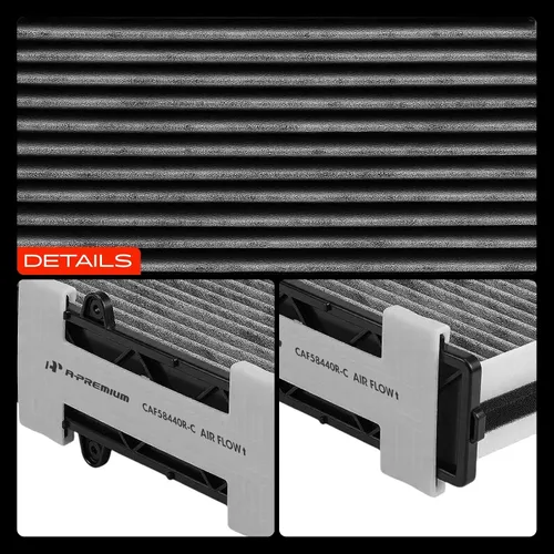 Miniatura 8 de Filtro de aire de cabina A-Premium con carbón activado - Compatible con modelos Mercedes-Benz - C200, C250, C300, CLS350, CLS400, CLS550, E200