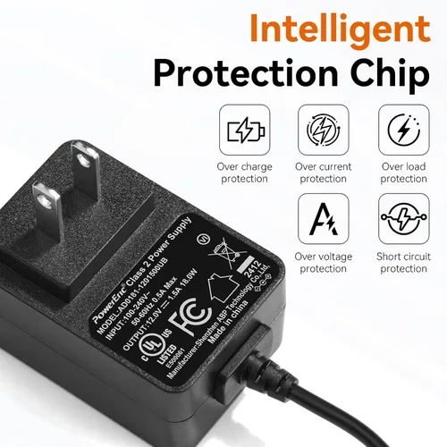 Miniatura 5 de Makartt Adaptador de Cargador de Energía Original para Lima de Uñas Nouvella, Suministro de Batería 12V 1.5A AC-DC para Lima Eléctrica Recargable