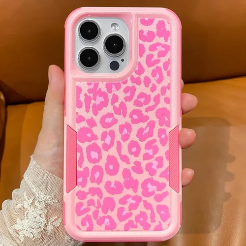 Miniatura 12 de Funda para iPhone 11 con Estampado de Leopardo Guepardo Rosa, Resistente de Servicio Pesado Robusto Protección Completa del Cuerpo Resistente a