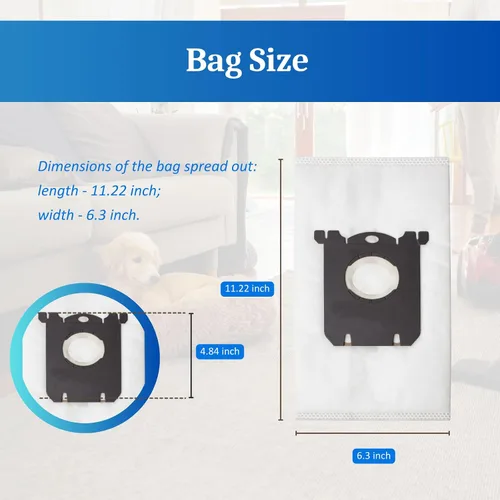 Miniatura 5 de Paquete de 10 bolsas de repuesto para aspiradora compatibles con Electrolux S Bag Classic EL200F EL8500