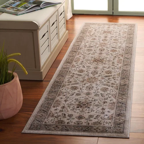 SAFAVIEH Vintage Collection - Alfombra de pasillo de 2 pies 2 pulgadas x 6 pies, piedra y ratón, diseño oriental tradicional de viscosa envejecida,
