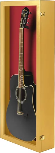 Miniatura 12 de PENNZONI Vitrina de guitarra acústica - Estuche acrílico para guitarra acústica - Soporte de pared para guitarra hecha de marco de madera dura