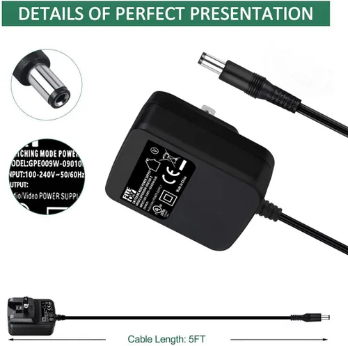 Miniatura 5 de Adaptador de CA listado UL para cable de alimentación Casio LK-270 CTK-515 CTK-710ES1A CTK-485