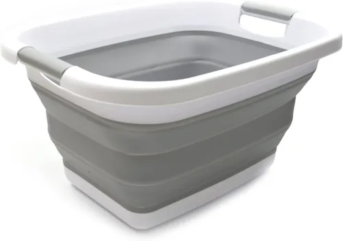 SAMMART Cesta de lavandería plegable de 25L (6.6 galones) - Contenedor/organizador de almacenamiento plegable, capacidad de agua: 20L (5.28 galones)