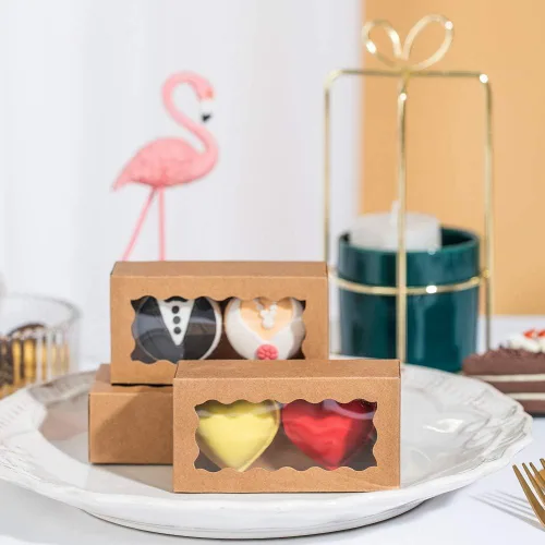 Miniatura 4 de 12 cajas de macarrón prémium de 4.17 x 2.16 x 1.37 pulgadas para 2, contenedores de macarrón, embalaje de macarrón para bodas, fiestas, regalos