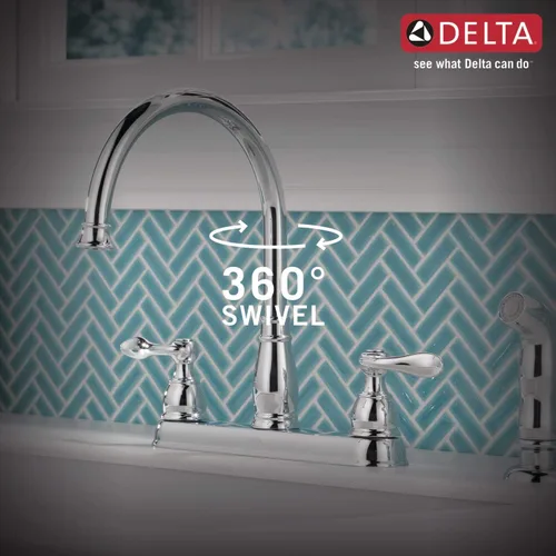 Miniatura 4 de Grifo de cocina bimando con sifón de Delta Windemere, 21996LF