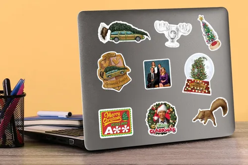 Miniatura 5 de National Lampoon's Christmas Vacation - Paquete variado de 100 calcomanías de vinilo grandes de lujo, calcomanías troqueladas para laptop, botella