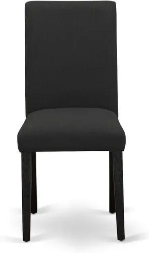 Miniatura 6 de East West Furniture HBAB3-ABK-24 Hartland - Juego de habitación de 3 piezas que contiene una mesa de comedor redonda con pedestal y sillas tapizadas