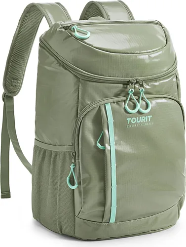 Miniatura 16 de TOURIT - Mochila de hielera térmica ligera a prueba de fugas para 30 latas, para hombres y mujeres gris (01-GREY)