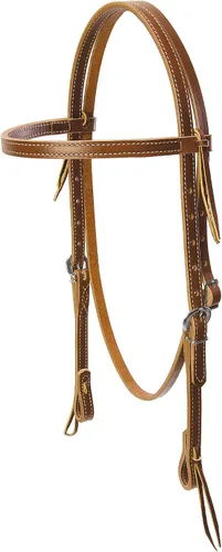 Weaver Leather Weaver Leather Deluxe Latigo - Diadema de cuero con banda para la cabeza, color marrón