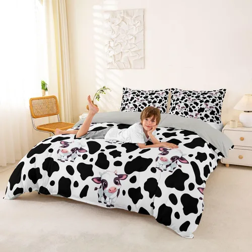 Miniatura 5 de Erosebridal - Juego de ropa de cama kawaii, juego de funda de edredón con diseño de fresa rosa, para mujeres, niñas y niños, decoración