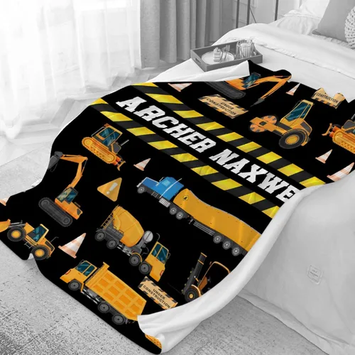 Miniatura 5 de Manta personalizada de franela de vellón con nombre, ligera, suave, bonita y acogedora para cama, sofá, viajes al aire libre, 30 x 40 pulgadas