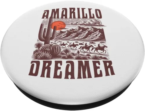 Miniatura 2 de Texas Cattle Town And Hometown Patriotic Cowboy Amarillo PopSockets Adhesive PopGrip