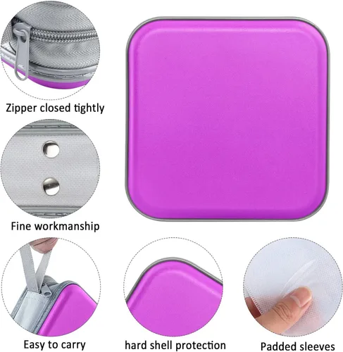 Miniatura 2 de Siveit Funda para CD, capacidad para 40 unidades, para CD/DVD, cartera, de plástico duro, DVD, carpetas de almacenamiento para automóvil, hogar