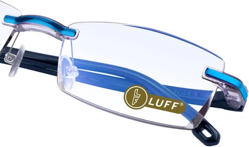 Miniatura 8 de LUFF Anteojos de lectura sin montura ultra ligeros con marco de metal para hombres y mujeres con bisagra de resorte