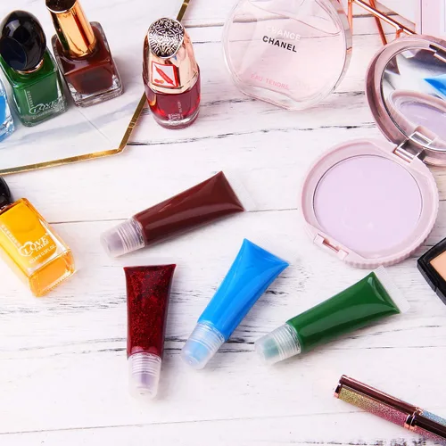 Miniatura 5 de HRLORKC 110 tubos vacíos de 0.3 fl oz para brillo labial, contenedores para bálsamo labial cosmético