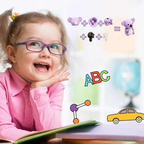 Miniatura 8 de URSKYTOUS 34 piezas Borradores de animales a granel lindos mascotas de escritorio para niños, rompecabezas de borradores, desmontables, geniales