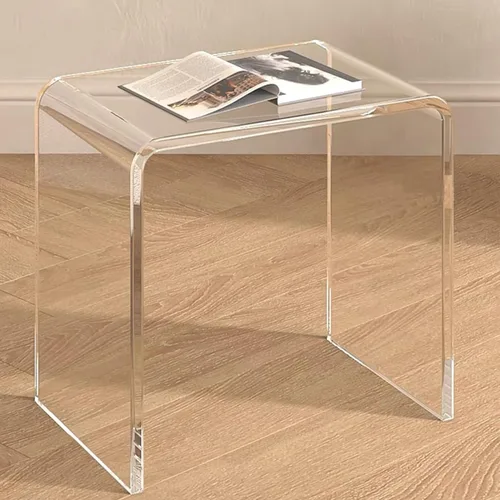 Miniatura 6 de Mesa auxiliar acrílica, mesa auxiliar de acrílico, mesa de centro transparente/mesita de noche para sala de estar, balcón, dormitorio, espacio