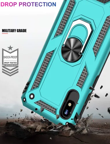 Miniatura 4 de IKAZZ Funda para Galaxy A10e con protector de pantalla, grado militar, a prueba de golpes, resistente, pasa prueba de caída de 16 pies con soporte