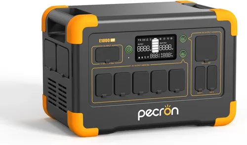 pecron Estación de energía portátil E1000LFP, batería de reserva LiFePO4 de 1024 Wh/1800 W, generador solar expandible a 4096 Wh, estación de