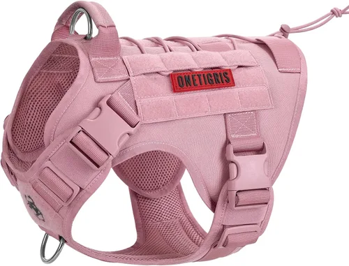 Miniatura 20 de Arnés táctico para perro, arnés de cuerpo completo para perro con mango, chaleco resistente para perro para senderismo, entrenamiento, perros