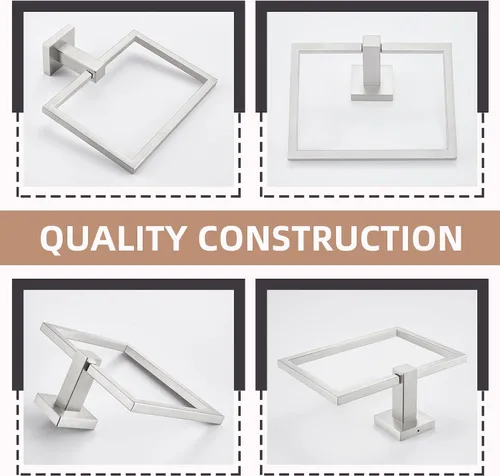Miniatura 8 de Angle Simple SUS 304 - Toallero cuadrado de acero inoxidable para pared de baño, 7.09 pulgadas