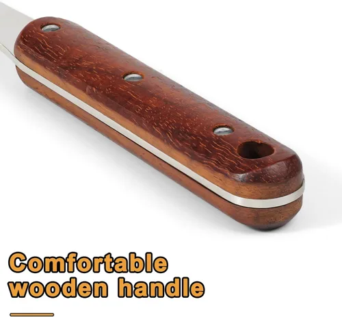 Miniatura 9 de FJNATINH Juego de espátulas de wok de acero inoxidable, espátulas ranuradas, cucharón, herramienta de cucharón espumadera, utensilios de cocina