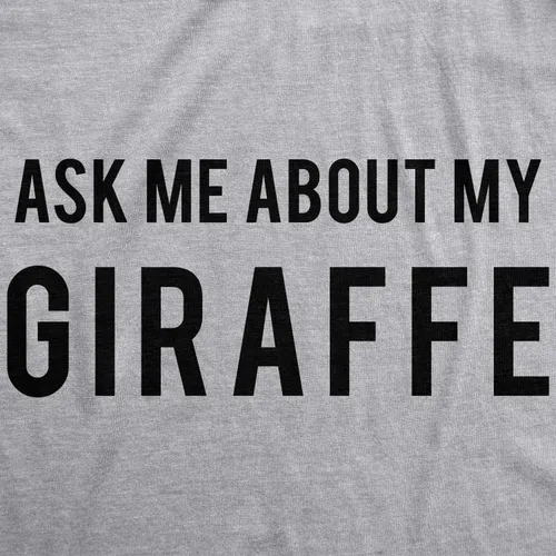 Miniatura 8 de Ask Me About My Giraffe - Camiseta divertida con diseño de animales, Gris claro jaspeado