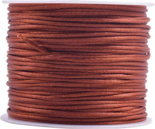 Miniatura 110 de KONMAY 80 Yardas 1.0mm Cordón Rattail de Nylon Satén Seda Trim Hilo para Cuentas para Nudos Chinos, Kumihimo, Trabajo con Cuentas, Macramé, 2-Azul