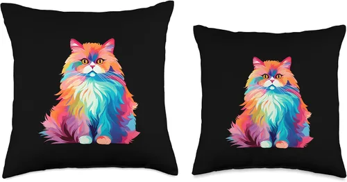 Miniatura 3 de Colorida almohada de gato persa de arte pop