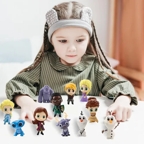 Miniatura 7 de Decoración de pastel de congelado, 12 piezas de figuras de acción de congelados, figura de acción de congelado, mini figuritas de juguete