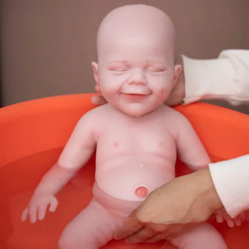 Miniatura 8 de Muñeca bebé de silicona completa de 18 pulgadas – Muñecas realistas de silicona platino de cuerpo completo, regalo de cumpleaños de Navidad