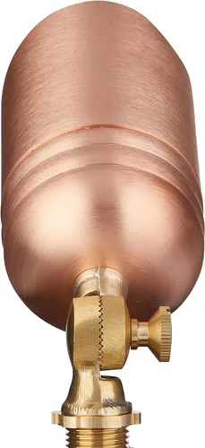 Miniatura 5 de VOLT Fat Boy - Foco exterior de cobre sólido de 12 V con bombilla LED MR16 de 5 W, 2700 K, luz blanca cálida (400 lúmenes) para iluminación de bajo