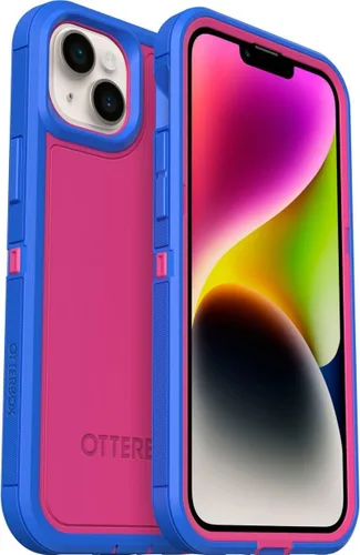 Miniatura 4 de OtterBox Funda para iPhone 14 Plus Defender Series XT - Blooming Lotus (rosa), sin pantalla, resistente, se ajusta a MagSafe, accesorio de cordón