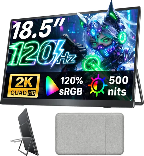 Miniatura 11 de Upperizon Monitor portátil de 16 pulgadas 2K QHD 2560X1600 145% sRGB 120Hz IPS HDR HDMI USB-C Monitor de viaje para laptop, MacBook, PC, Surface PS5