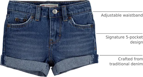 Miniatura 35 de Levi's Kids Girls Girlfriend Fit Short Shorts (Niños grandes)