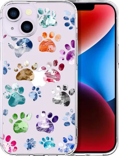 Miniatura 56 de Compatible con iPhone 14, funda transparente y bonita para mujeres y niñas, diseño floral, diseño floral femenino, funda para teléfono 14