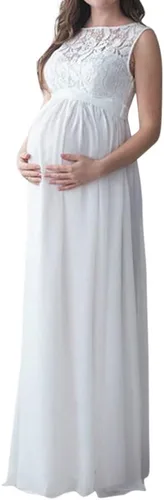 Vestido largo de maternidad para mujer, vestido largo de fiesta de noche de embarazo, para sesión de fotos de baby shower