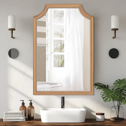 Miniatura 40 de WallBeyond Espejo de longitud completa para montar en la pared, 65 x 22 pulgadas, espejo de suelo con marco de madera rústica, espejo grande