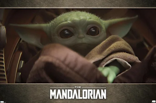 Miniatura 18 de Trends International Star Wars: The Mandalorian - Póster de pared de ojos, 14.725 x 22.375 pulgadas, versión enmarcada de madera de granero