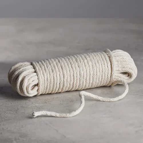 Miniatura 5 de Amazon Basics Cuerda trenzada de algodón natural, multiusos, cuerda de tender, para manualidades DIY, versátil, uso en interiores y exteriores, 3/16