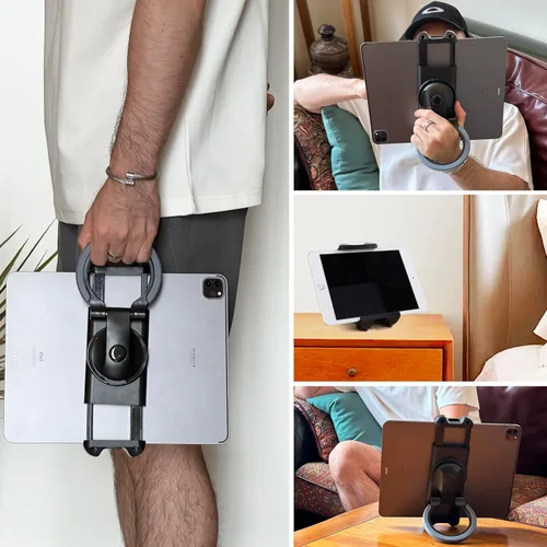 Miniatura 3 de Soporte para tableta: compatible con iPad, iPad mini y la mayoría de tabletas de 6 pulgadas a 13 pulgadas, soporte comercial ajustable con giro
